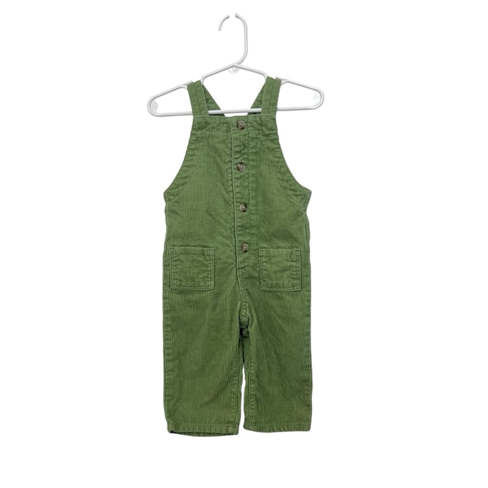 H&M Light Green Corduroy Cotton Kids Overalls Size 9 Months